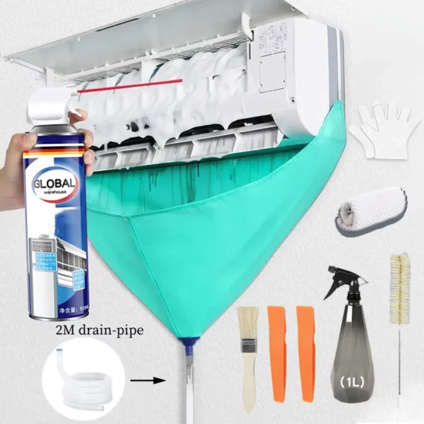 Air Conditioner Cleaning Bag Kit Leak-proof Air Conditioning Cleaning Cover With Drain Water Pipe Full Set Of Cleaning Tools